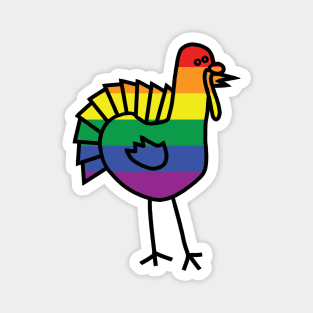 Pride Turkey at Thanksgiving Magnet