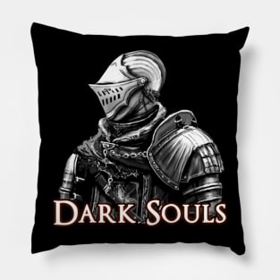 Dark Souls - Elite Knight - bw Pillow