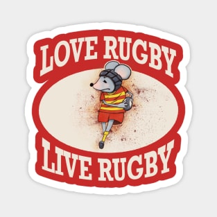 Live rugby, love rugby Magnet