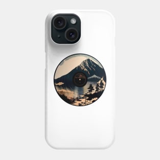 Mountain View on Vinyl Record Phone Case