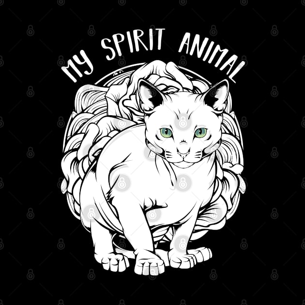 Russian Blue - My Spirit Animal - Cute Line-Art Cat by Lumio Gifts