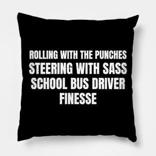 School Bus Driver finesse Pillow