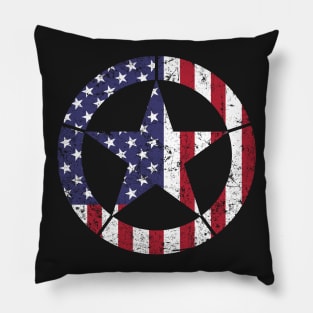 American Flag Star Pillow