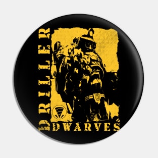 Dwarf drill character Pin