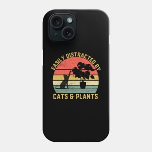 Easily Distracted By Plants And Cats Gardening Gardener Phone Case