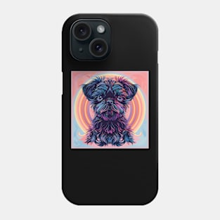 70s Affenpinscher Vibes: Pastel Pup Parade Phone Case