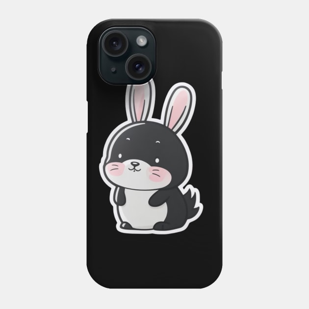 cute black bunny Phone Case by Majkel&Majkel