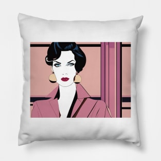 Allurita Art Deco Patrick Nagel 80s Pillow