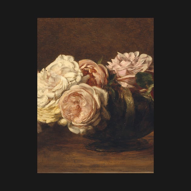 Henri Fantin - Latour - Roses In A Bowl by jandesky