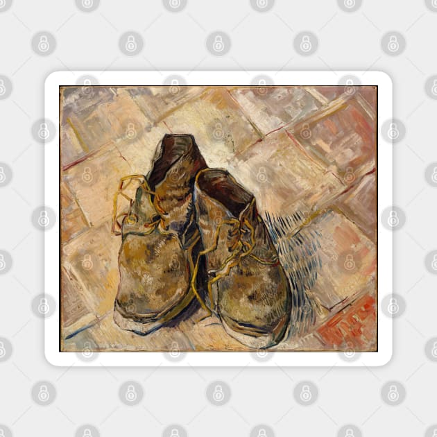 Vincent van Gogh - Shoes Magnet by Historia