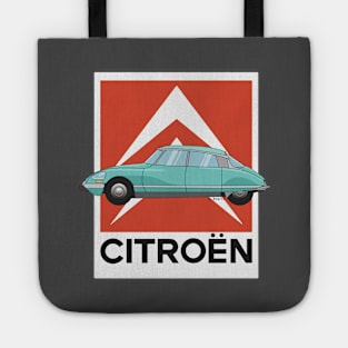 Citroen DS Cyan Illustration Tote