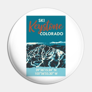 Keystone Mountain Vintage Ski Poster Pin