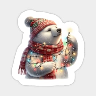 Christmas Polar Bear Magnet