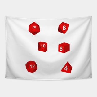 D20, D10, D12, D6,  D4 Dungeons and Dragon Dice Tapestry