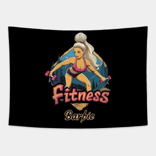Fitness Barbie Vintage Graphic T-shirt 03 Tapestry