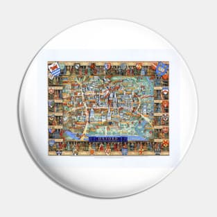 OXFORD university map ENGLAND dorm decor graduate Pin