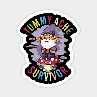 Tummy Ache Survivor Stomach Aches Abdominal Pain Gnome Lover Magnet