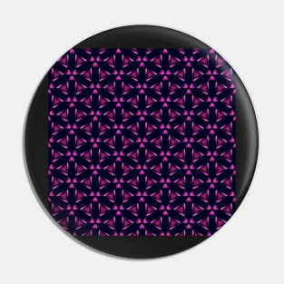 80s Retro Geometric Triangle Pattern - Pink and Black Pin