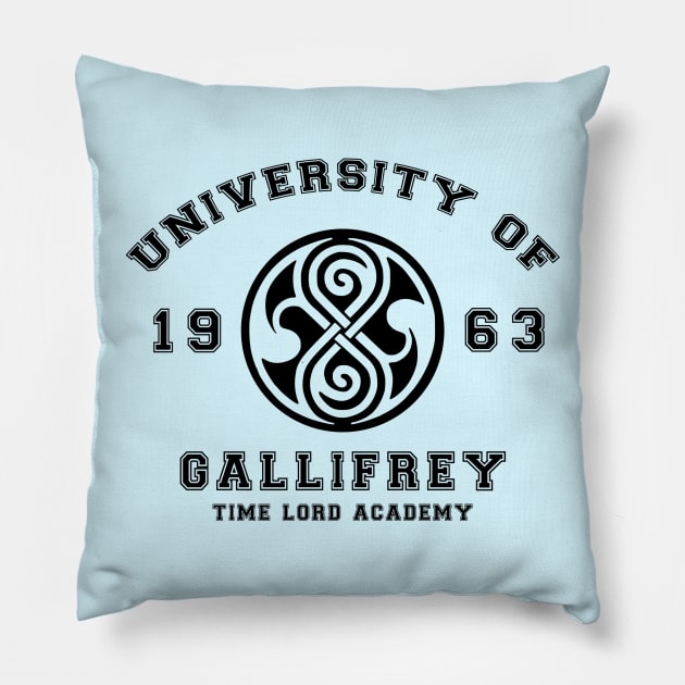 University Of Gallifrey Pillow by royalbrosart