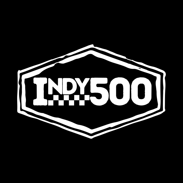 Indy 500 black and white graphic design by GearGlide Outfitters