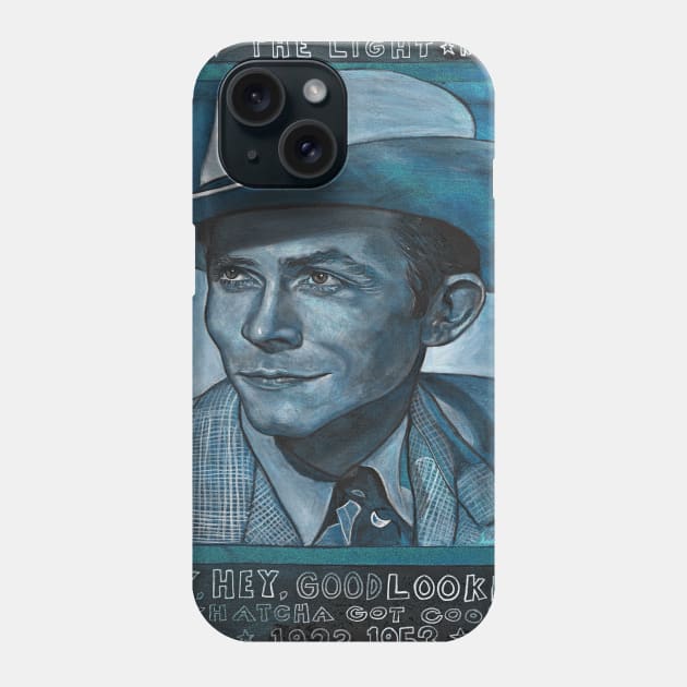 Blue Hank Williams Phone Case by Raybomusic01