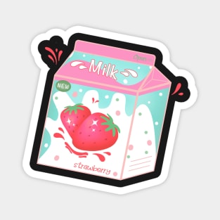 Retro 90s Japanese Kawaii Strawberry Milk Shake Carton Magnet