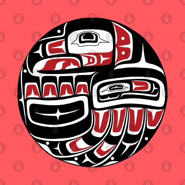 Tlingit Eagle round by Featherlady Studio