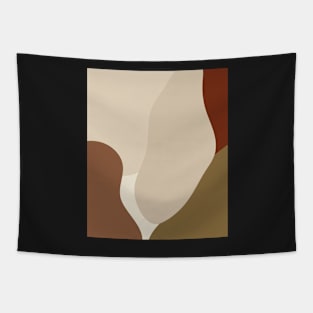 Minimal Modern  Abstract Shapes Warm Tones  Design Tapestry