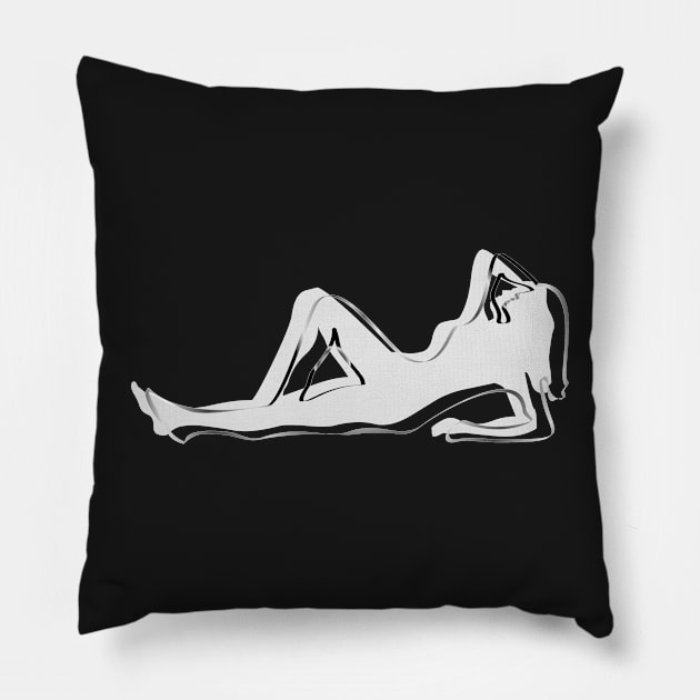 female laying down Pillow by robelf