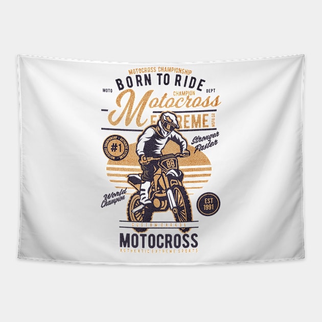 Motocross Extreme Tapestry by Tempe Gaul