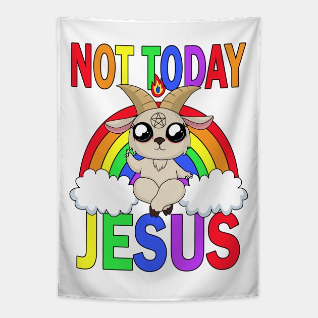 Not today Jesus Tapestry by valentinahramov