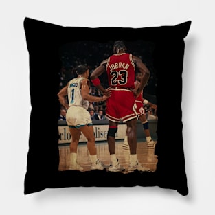 Michael Jordan and Muggsy Vintage Pillow