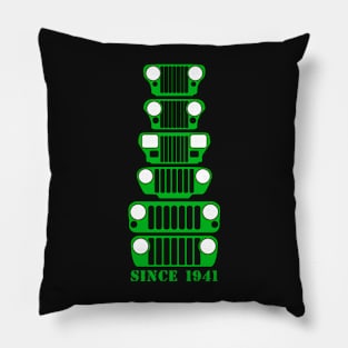 Jeep Grills Green Logo Pillow