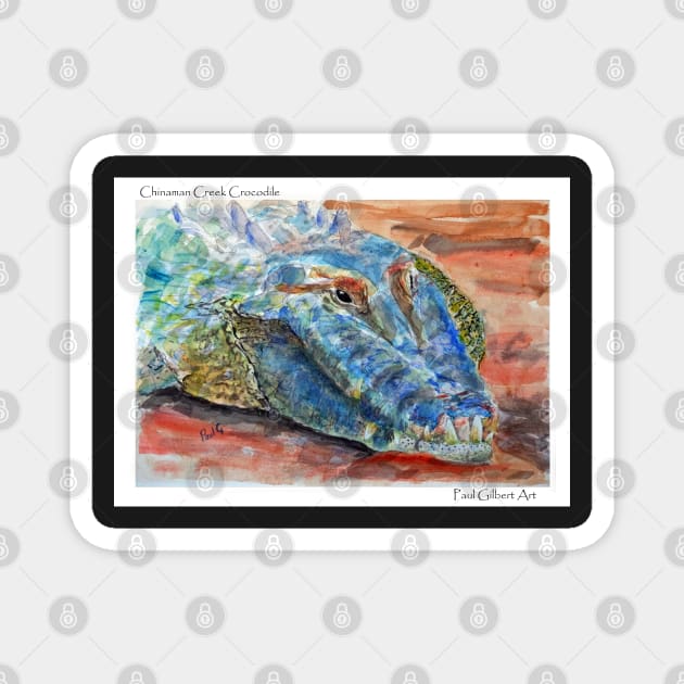 Chinaman Creek Crocodile - Watercolour - Postcard Magnet by pops