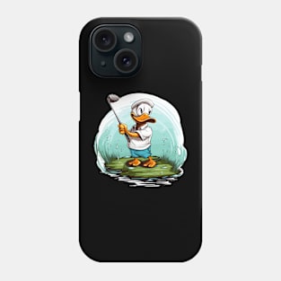 Duck playing golf Phone Case