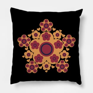 Colorful Floral Design Pillow