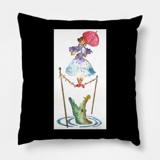 Perilous Pink Parasol - Stretching Portrait Classic Pillow