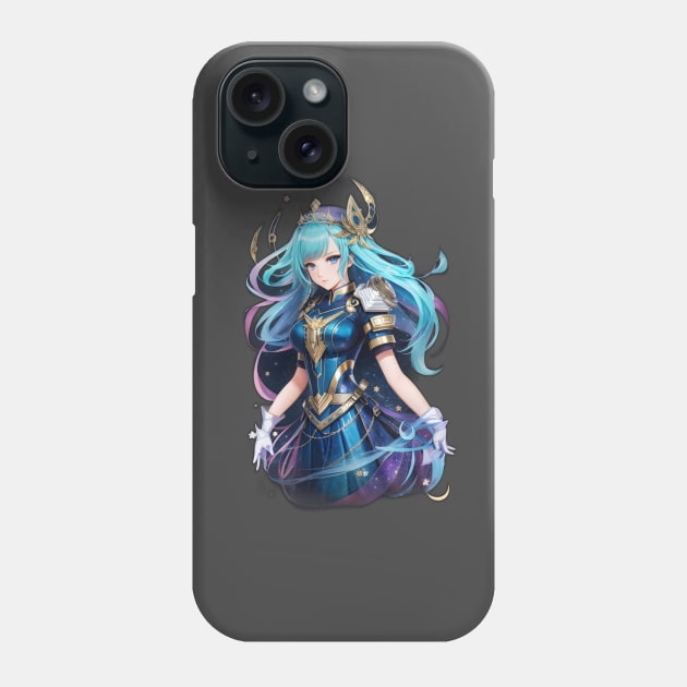 Zodiac Shifter: Transformative AI Anime Character Art in Ophiuchus Phone Case by artbydikidwipurnama