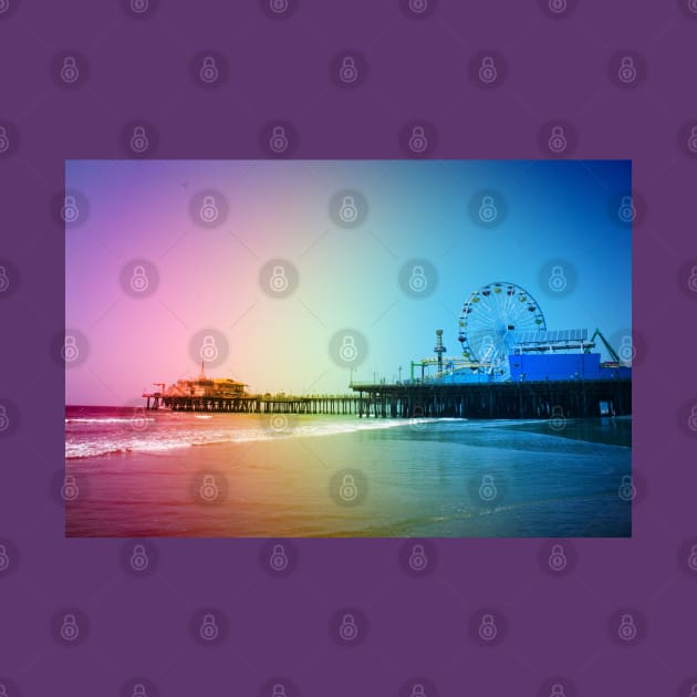 Santa Monica Pier Rainbow Colors by Christine aka stine1