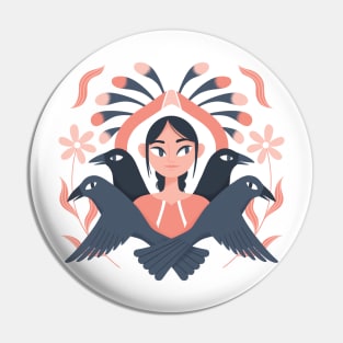 Woman of the Arts - Inuit & Crows Pin