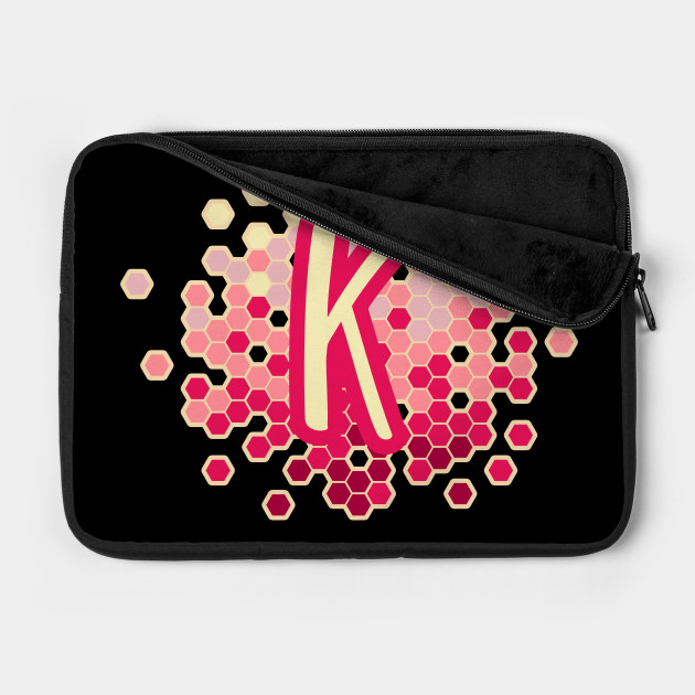 Initial Letter K Fancy Pink Ornament Initial Monogram Name Letter K Laptop Case Teepublic This logo design is perfect if you need store logos, fashion logos, beauty logos or shop logos. teepublic