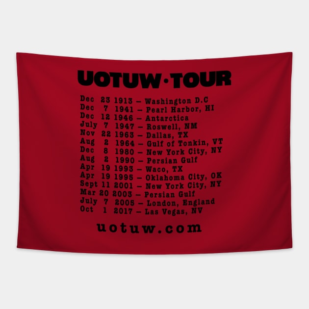 Union Tour Dates (Black) Tapestry by The Union of The Unwanted