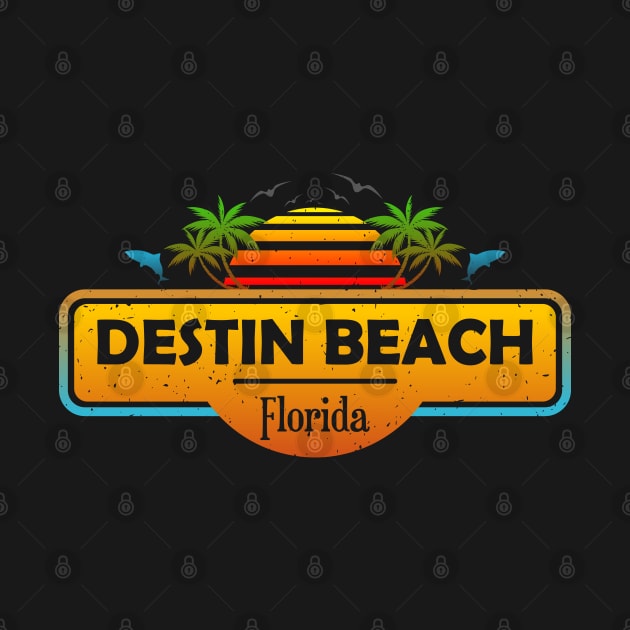 Destin Beach Florida, Tropical Palm Trees Sunset - Summer by Jahmar Anderson