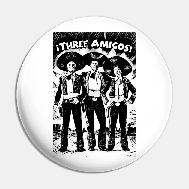 Three Amigos Pin by RetroScribbles