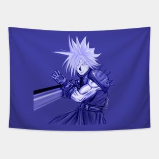 anime cloud ecopop blue art Tapestry