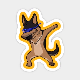 Dabbing German Shepherd Dog Magnet