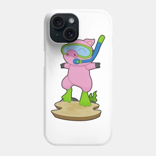 Pig Diver Snorkel Diving Phone Case