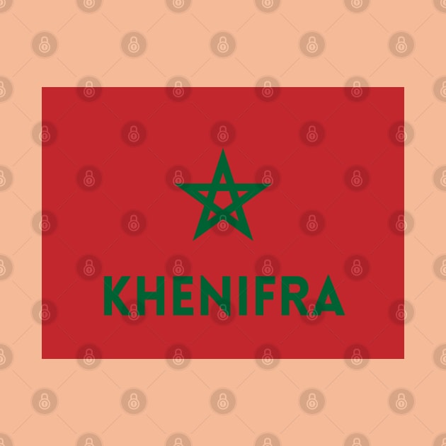 Khenifra City in Moroccan Flag by aybe7elf