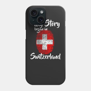 Switzerland Flag Fingerprint My Story DNA Swiss Phone Case