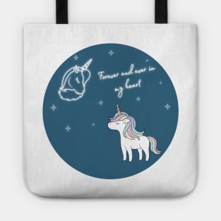 Unicorn raised to heaven, forever in my heart Tote
